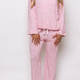Pink Christmas Women's Button up
