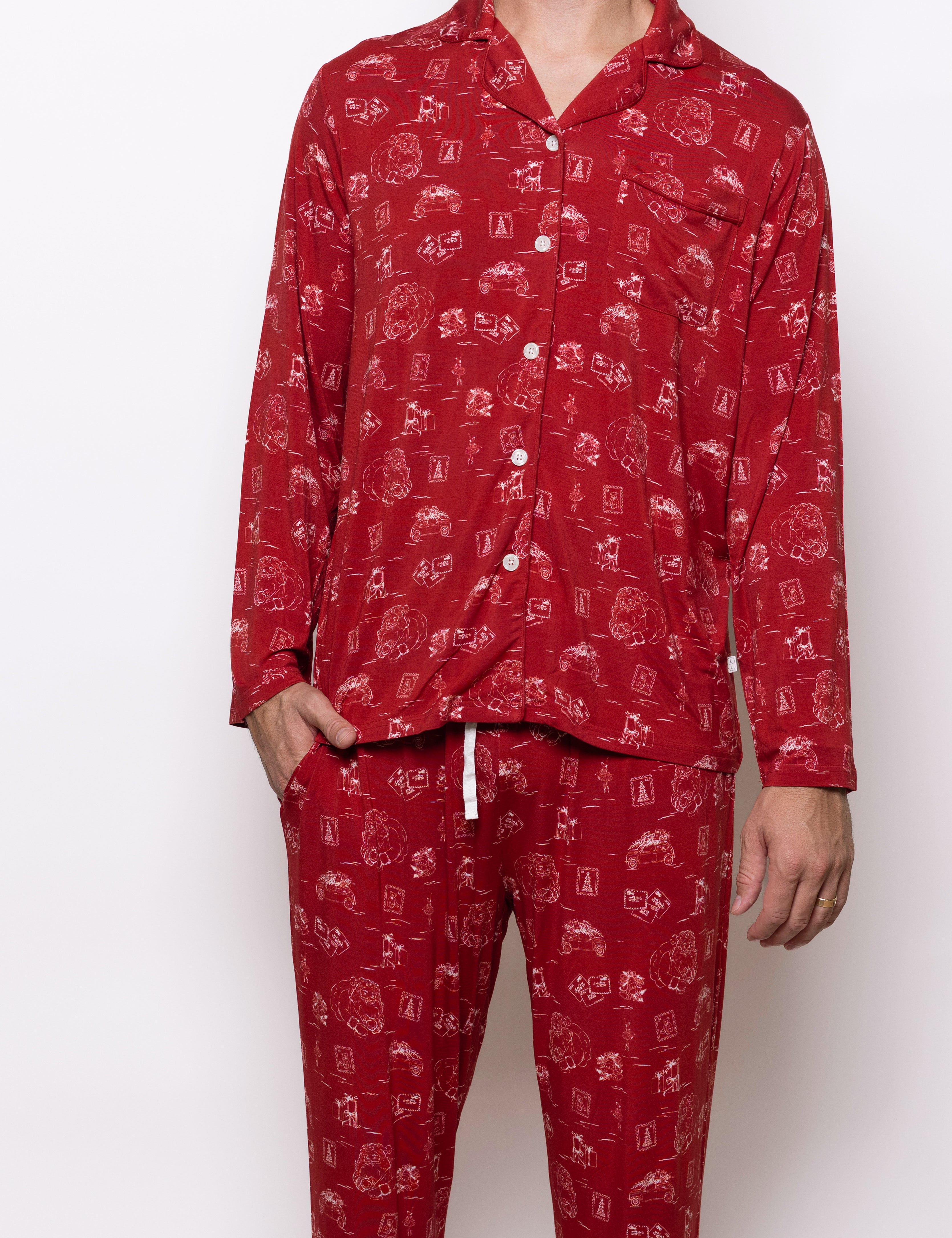Vintage Christmas Men's Button Up
