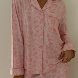 Pink Christmas Women's Button up