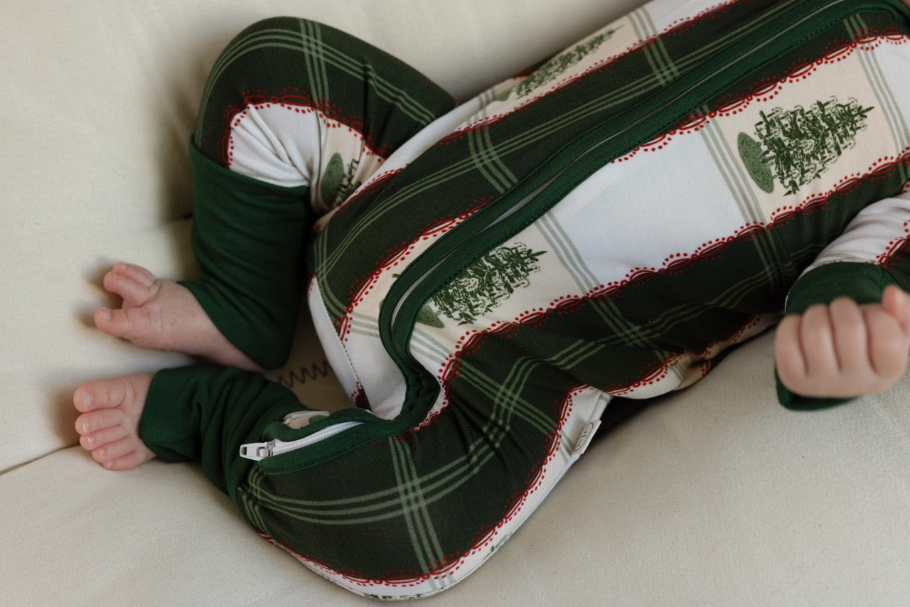 Christmas Tree Plaid Two-Way Zip