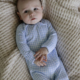Blue Gingham Two-Way Zip