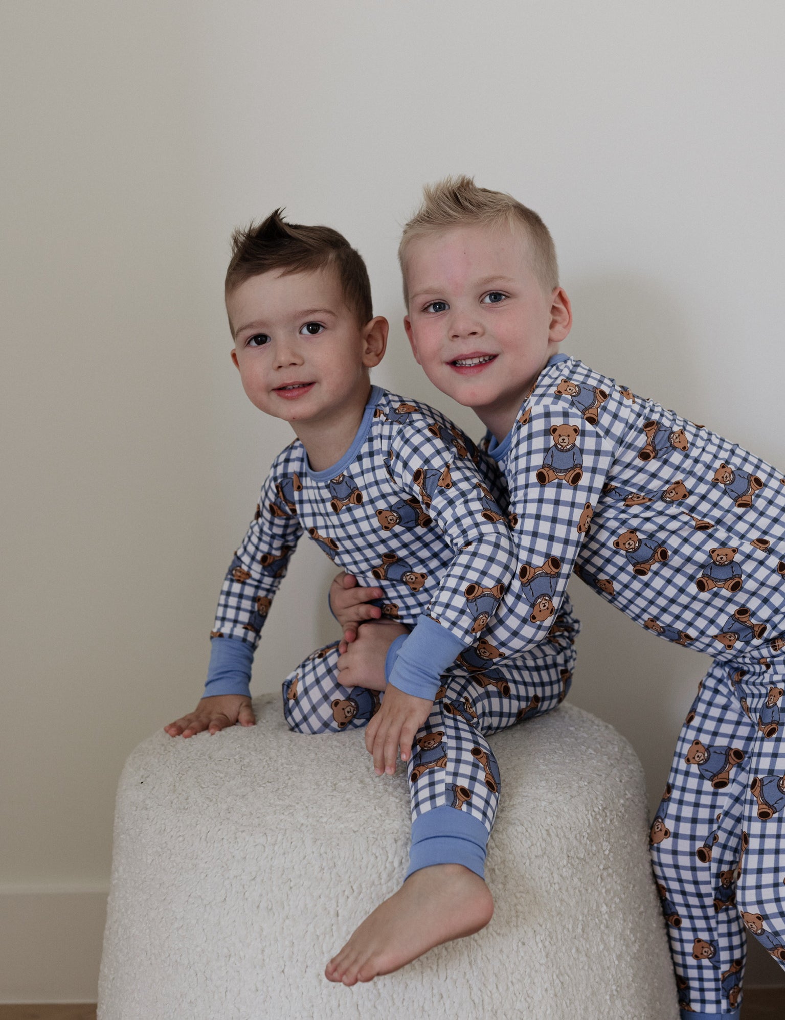Cozy Blue Teddy Long Sleeve Pajamas