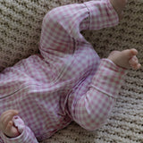 Pink Gingham Two-Way Zip