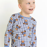 Cozy Blue Teddy Long Sleeve Pajamas