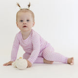 Pink Gingham Two-Way Zip