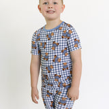 Cozy Blue Teddy Short Sleeve Pajamas