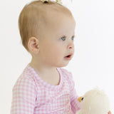 Pink Gingham Long Sleeve Pajamas
