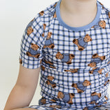 Cozy Blue Teddy Short Sleeve Pajamas